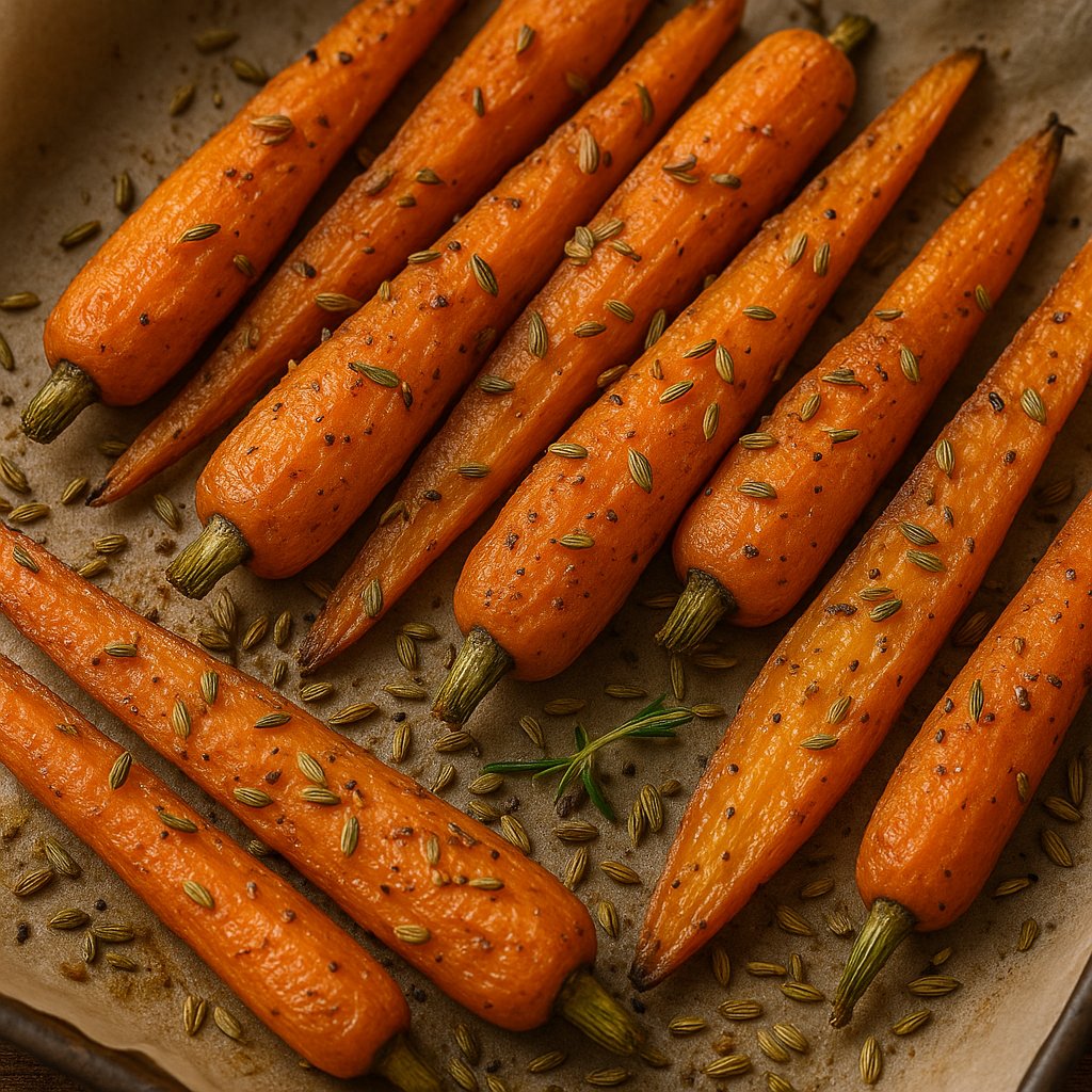 Carottes roties aux graines de fenouil