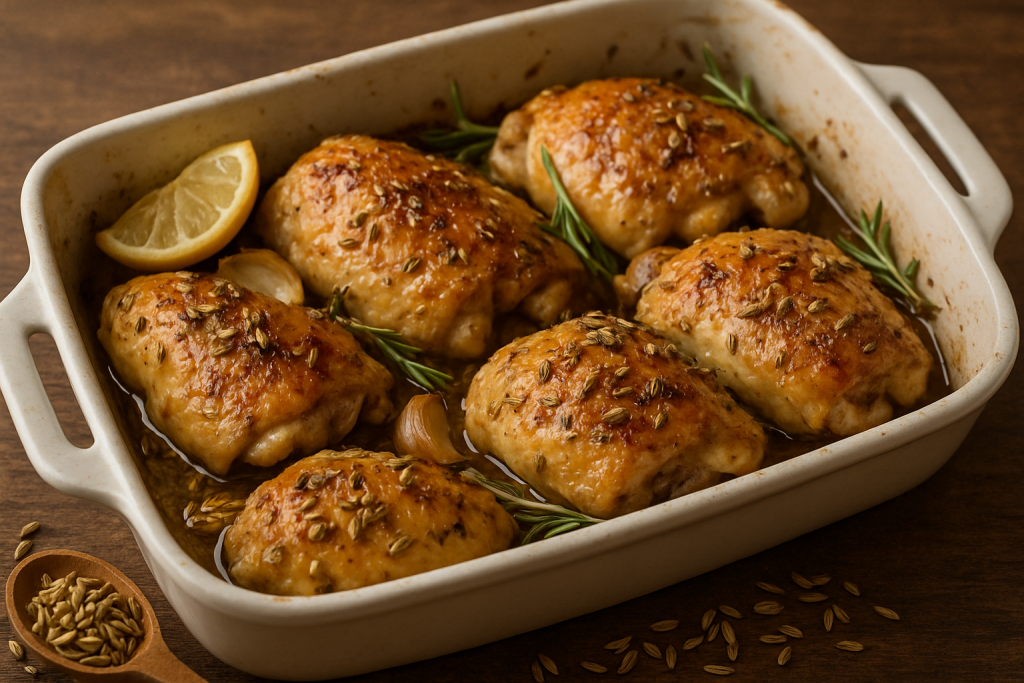Poulet aux graines de fenouil